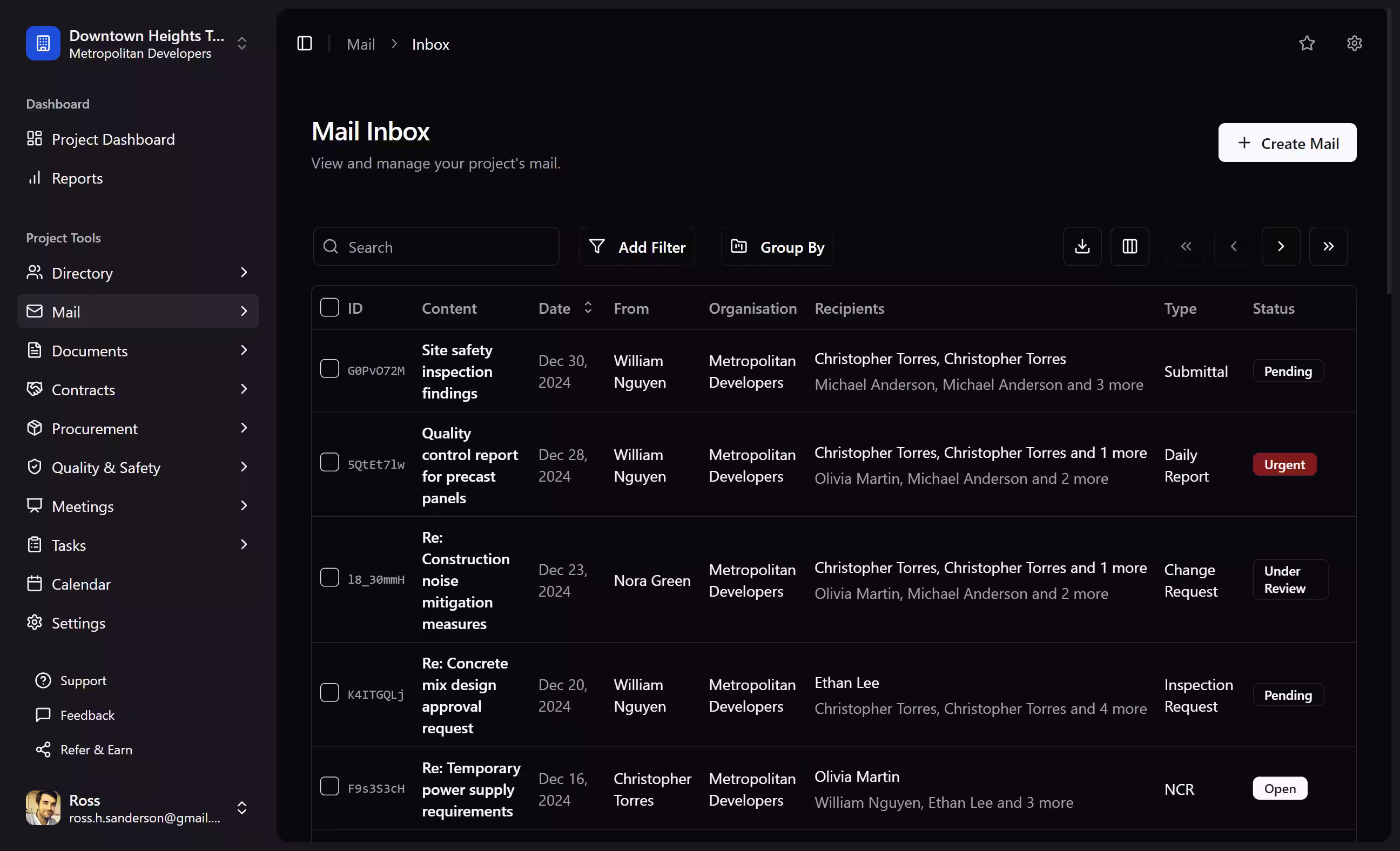 Communication focused screenshot
